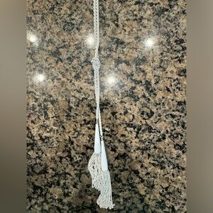 Kendra Scott white tassel necklace